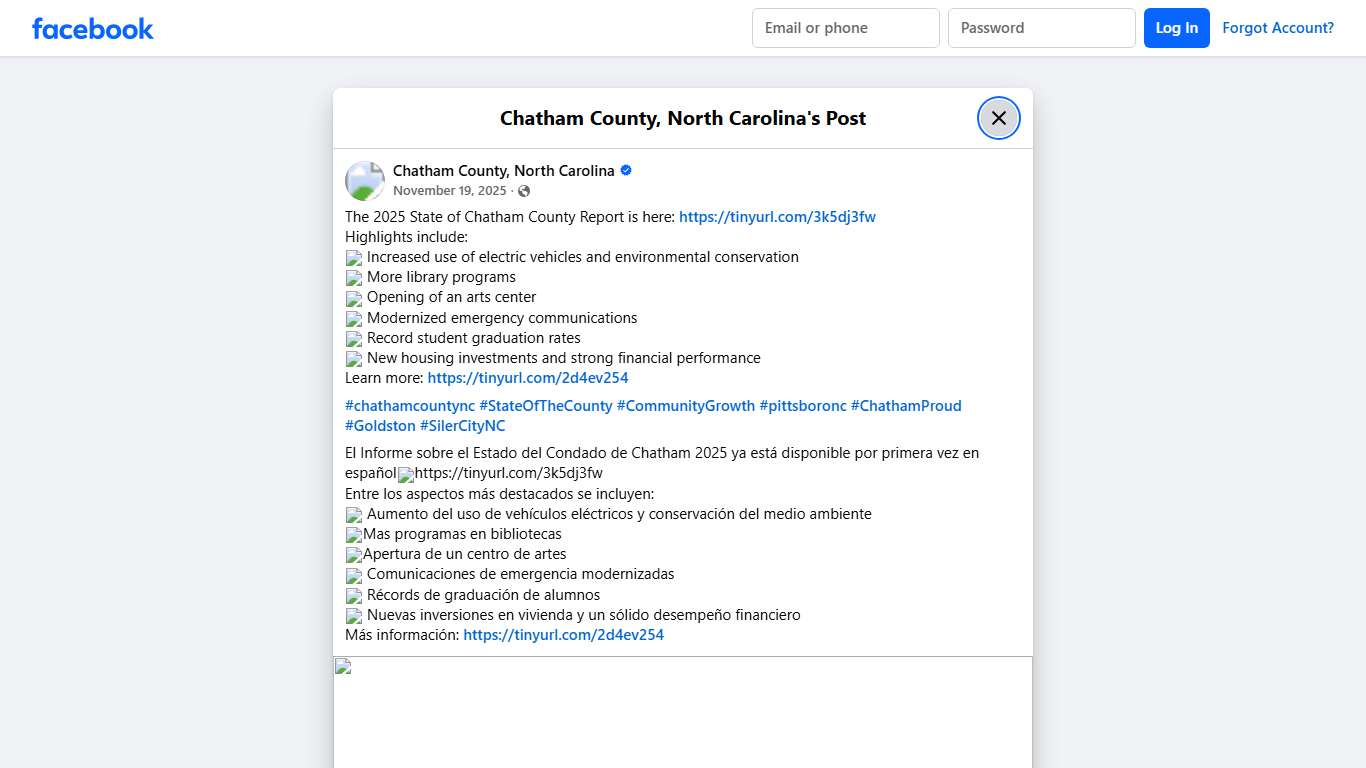 The 2025 State of Chatham... - Chatham County, North Carolina Facebook